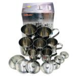 Amilex 7Pcs Stainless Steel Mug Set with Lid