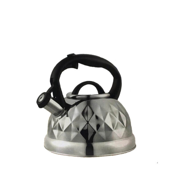 Amilex Diamond Kettle/ Silver Whistle Kettle/ Water Boiler/ Silver Kettle 3L