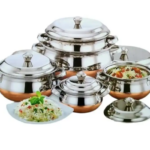 Amilex Copper Stainless Steel Punjabi 10Pcs Set